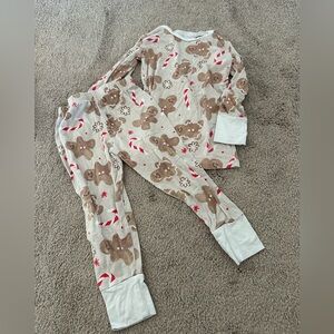 Festive Gingerbread Kids Pajama Set